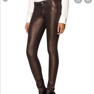 AG Adriano Goldschmied Bronze Coated Legging Jean